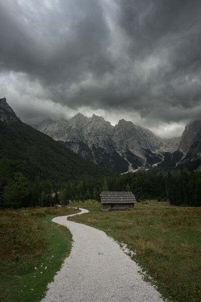 Late summer and dramatic weather in Krnica valley, Julian Alps