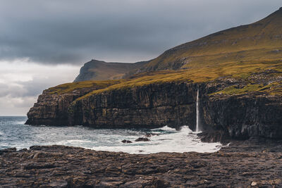 photos of Faroe Islands - Eidi Waterfall