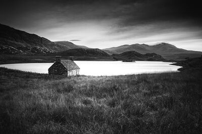 Picture of The abandoned cottage at Loch Stack - The abandoned cottage at Loch Stack