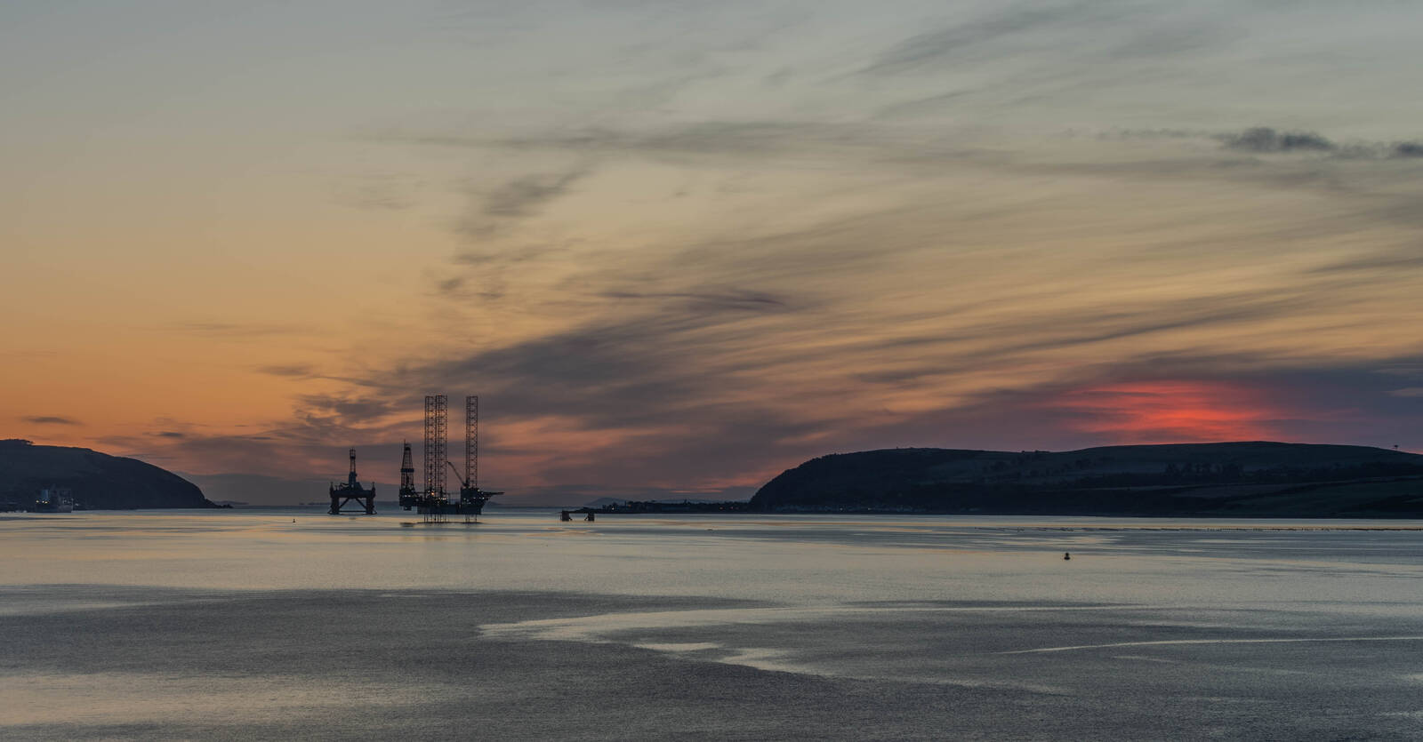 Image of Oil Rig Graveyard - Cromarty Firth by michael bennett