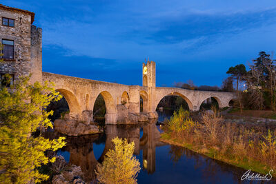Picture of Medieval bridge, Besalú  - Medieval bridge, Besalú 