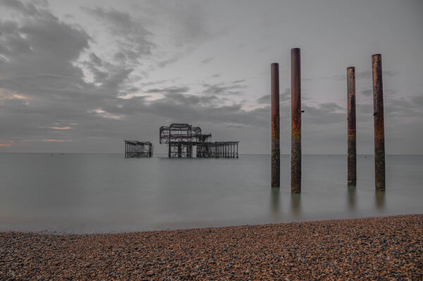 Pillars and pier remains.