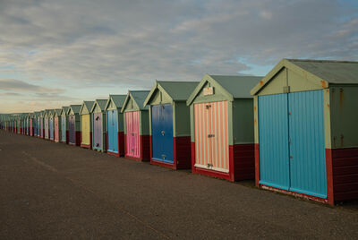 Brighton & Hove seafront beach huts.