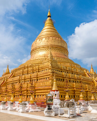 images of Myanmar (Burma) - Shwezigon Pagoda near Bagan