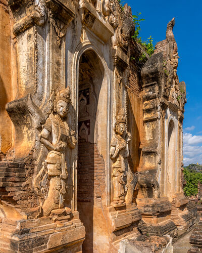 Myanmar (Burma) images - Shwe Indein Pagoda
