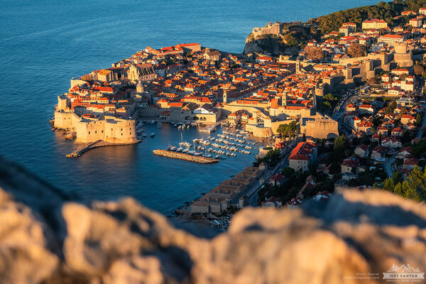 Morning view from Srd hill, Dubrovnik.