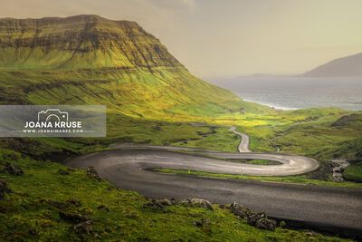 images of the Faroe Islands - Road to Norðradalur village