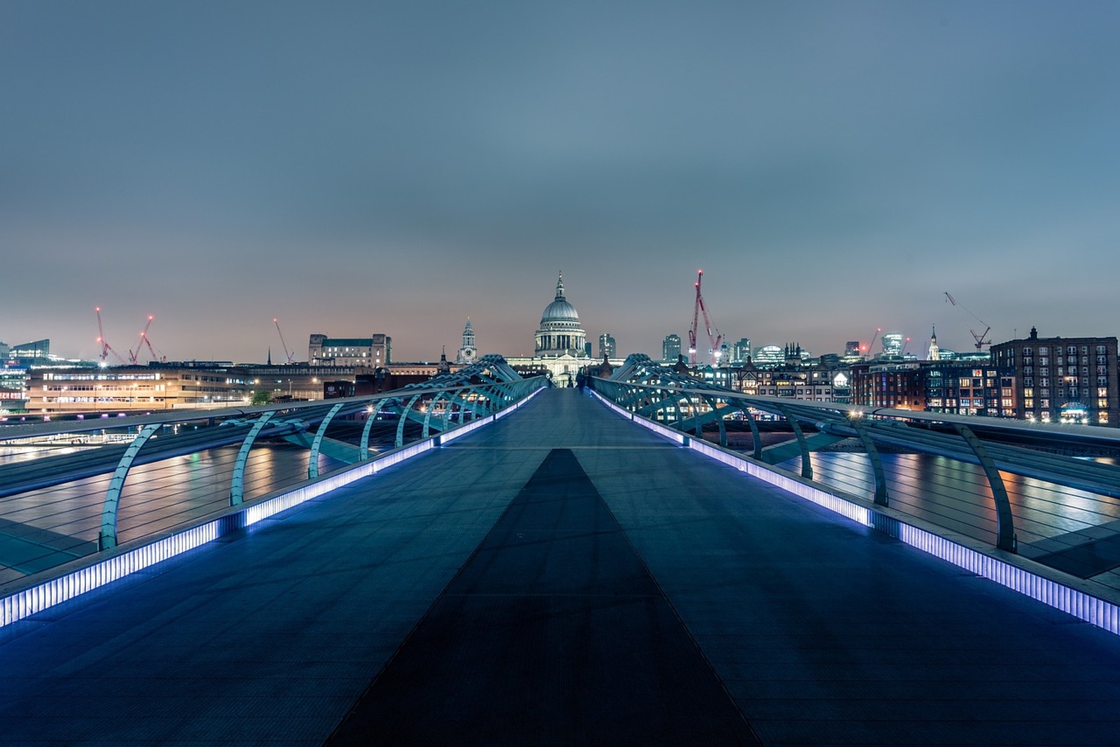 Image of St Paul\'s Cathedral from Millennium Bridge by Team PhotoHound