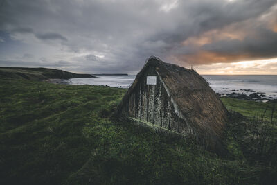 photos of South Wales - Freshwater West - Seaweed Drying Huts