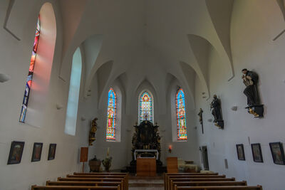 The interior of the Gosau parish church