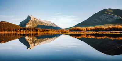 Canada photos - Mt. Rundle from Vermilion Lakes