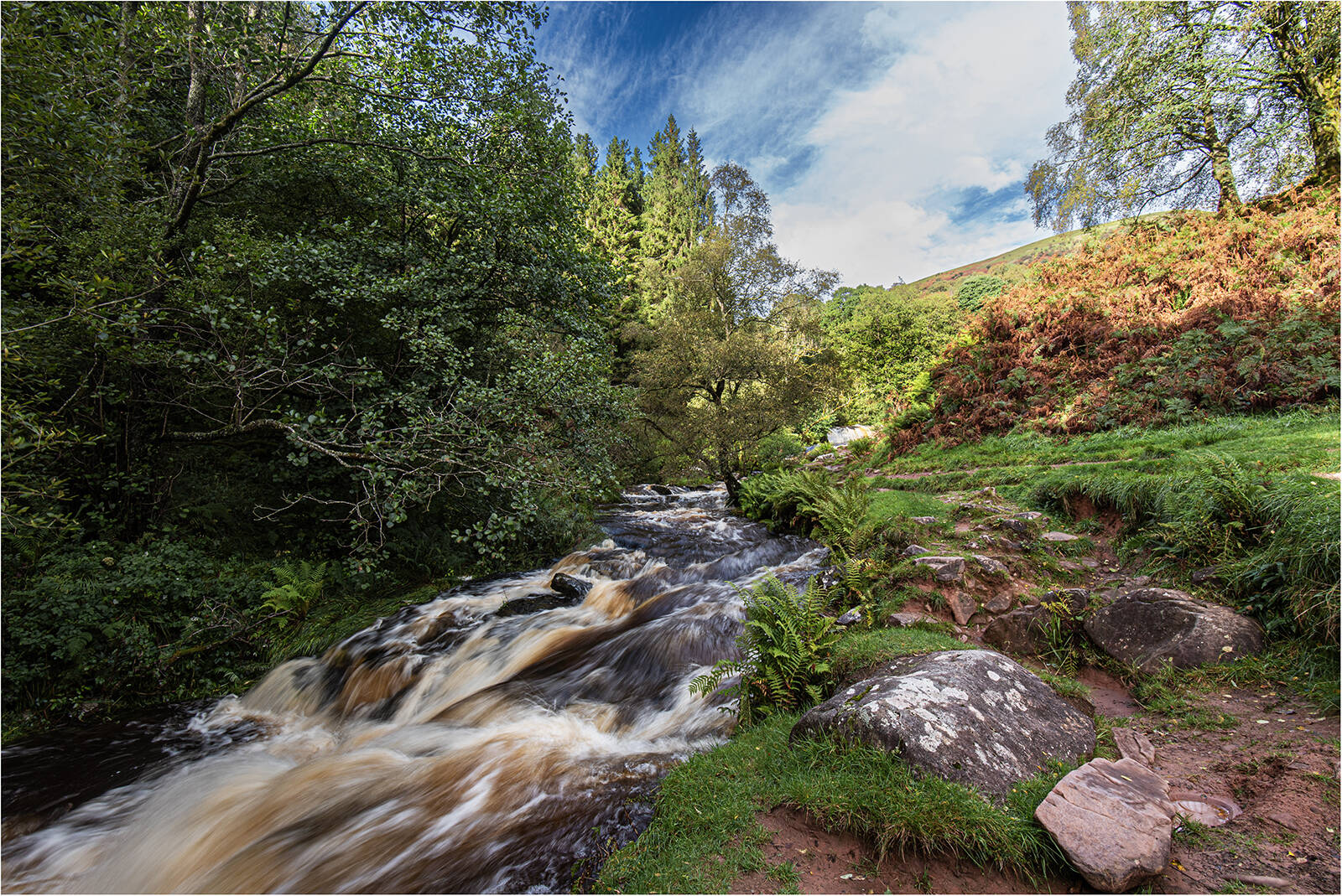 Image of Blaen-y-glyn Waterfalls of the Caerfanell by Chris Gledhill