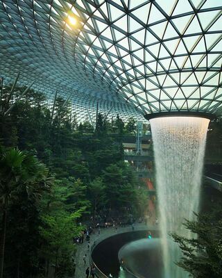 images of Singapore - Rain Vortex, Changi Airport