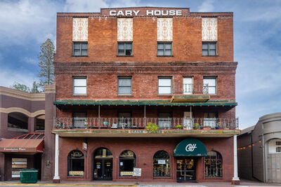 The Cary House which is the original hotel in Placerville and is purported to be haunted.