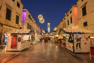 Christmas market at Stradun, Dubrovnik