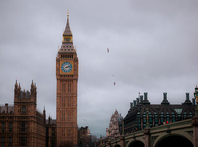 Image of Big Ben from Westminster Bridge Passageway - Big Ben from Westminster Bridge Passageway