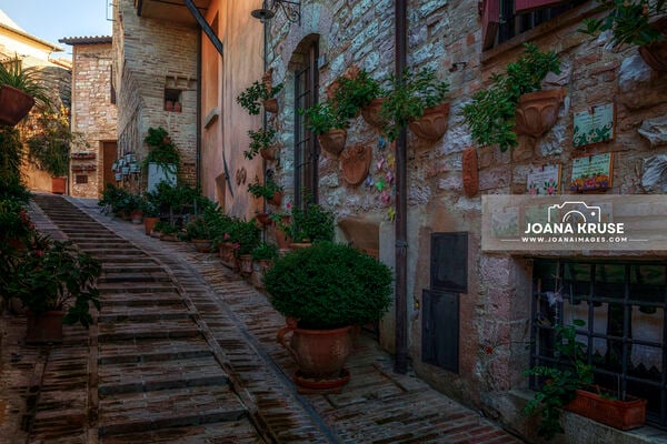Spello, nestled in the heart of Umbria, is a delightful town brimming with charm. It's renowned for its enchanting alleyways adorned with an abundance of flowers. 