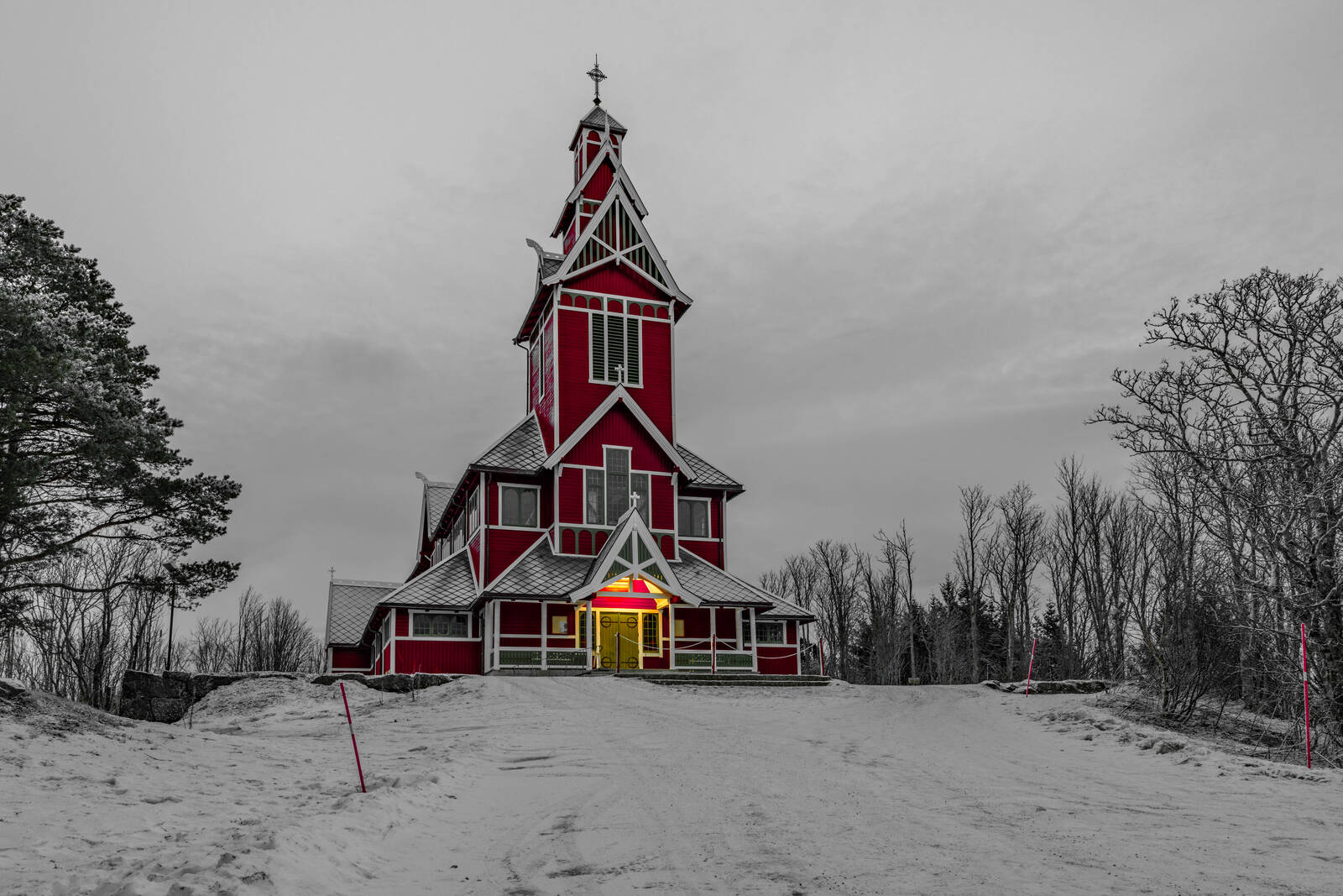 Image of Buksnes Church  by michael bennett