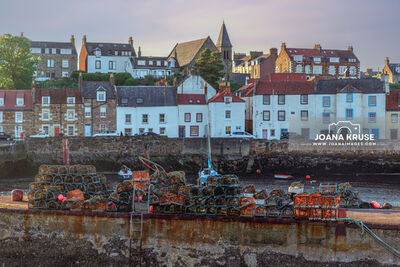 The historic harbour of St Monans in Fife, Scotland.