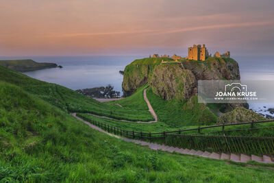 The ruins of the Dunnottar Castle near Stonehaven in Aberdeenshire, Scotland.