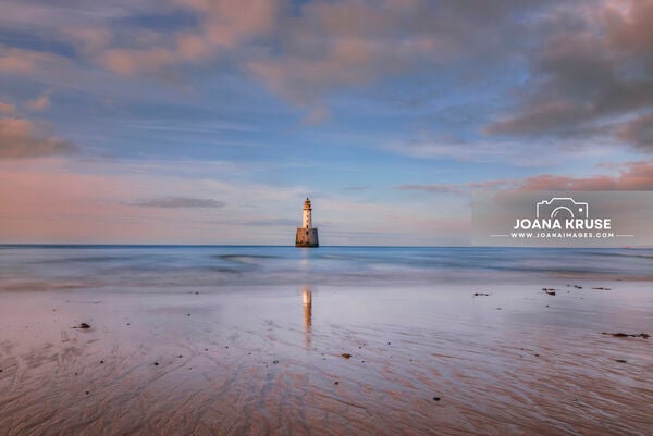 The Rattray Head Lighthouse is only accessible during low tide and is situated near Peterhead, Aberdeenshire, Scotland.