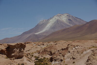 View of Ollagüe Volcano