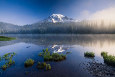 Photo of Reflection Lakes, Mount Rainier National Park - Reflection Lakes, Mount Rainier National Park
