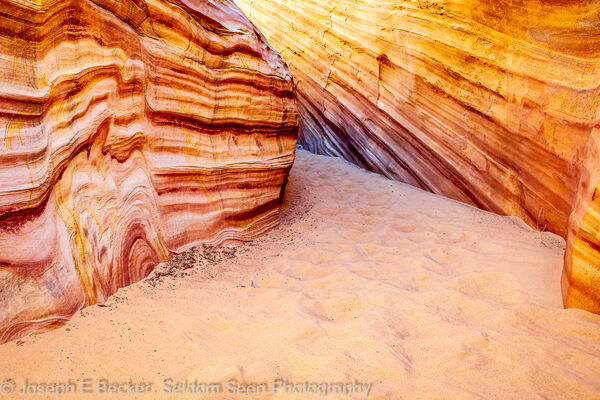 Striations in the the slot canyon