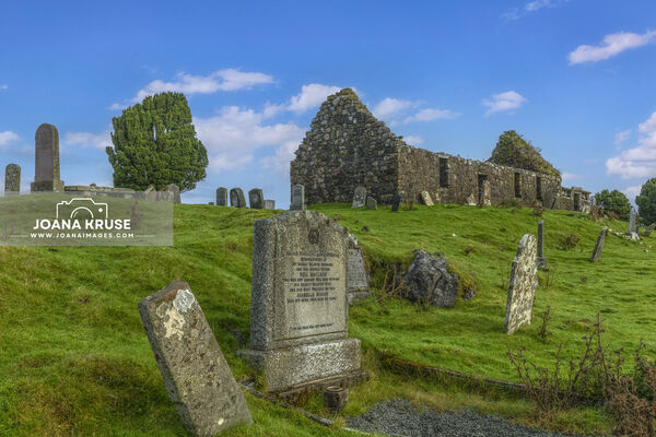 The old church with graveyard.