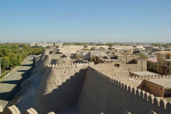 Khiva's walls from Khuna Ark
