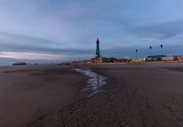 Blackpool tower and north pier