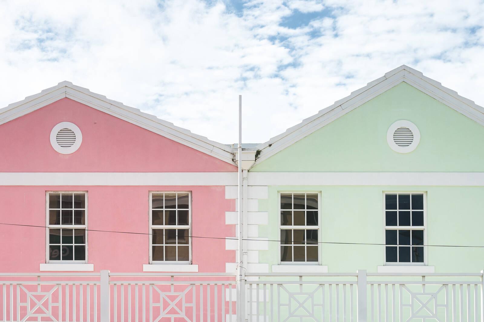 Image of Painted Houses of Downtown Nassau by Mathew Browne