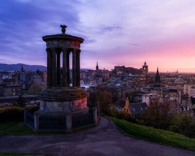 Blue hour over the Edinburgh.
