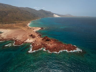 Dihamri Marine Reserve with Delisha beach and sand dune in the backdrop