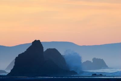 Sea stacks at sunrise