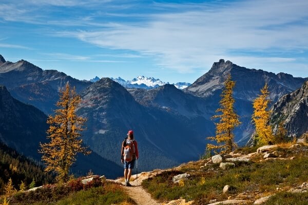Hiker on Pacific Crest Trail