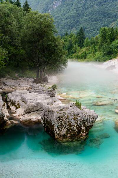 Image of Soča River at Lepena  - Soča River at Lepena 