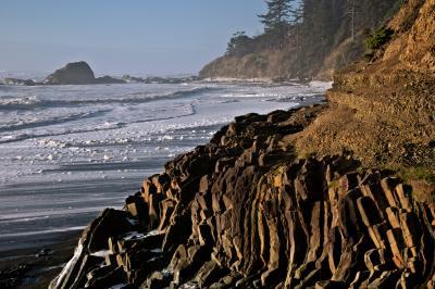 Tilted Rock Layers at Beach 