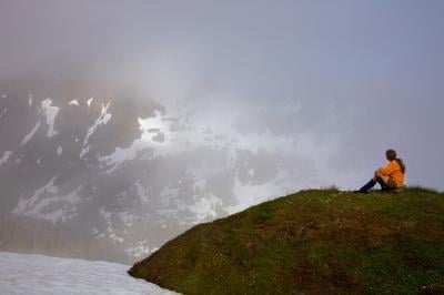 Hiker on the High Divide