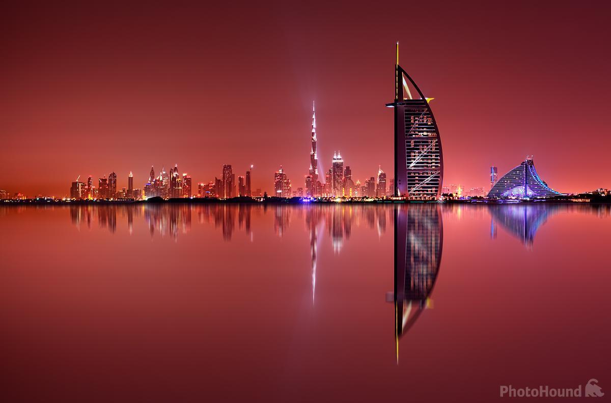 Image of Burj Al Arab from Palm Island by Marek Kijevský