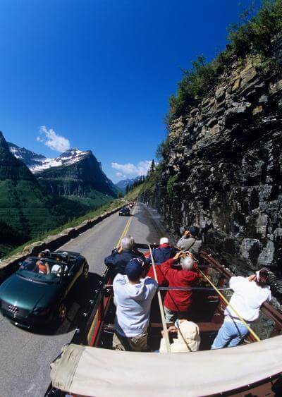 pictures of Glacier National Park - Red Jammer Buses
