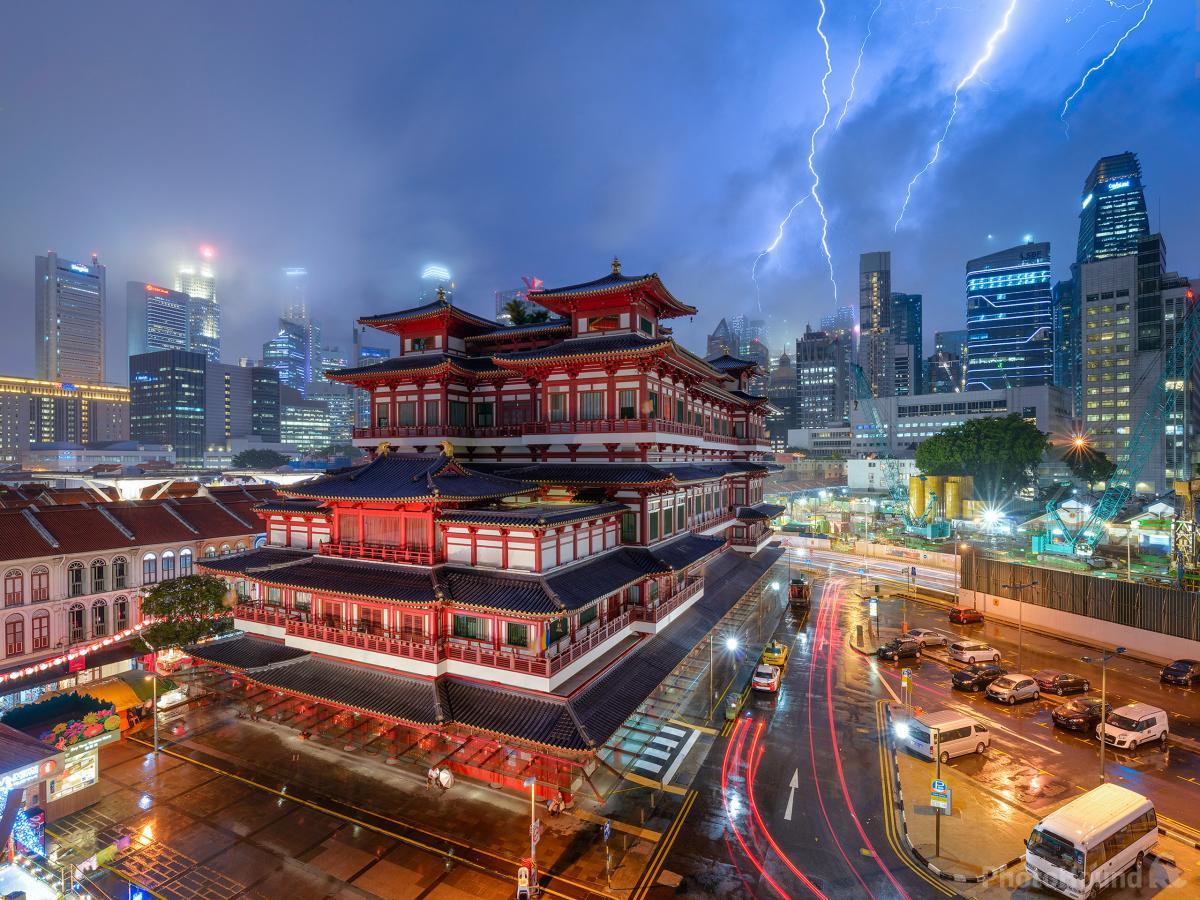 Image of Buddha Tooth Relic Temple - Elevated Viewpoint by Jon Chiang
