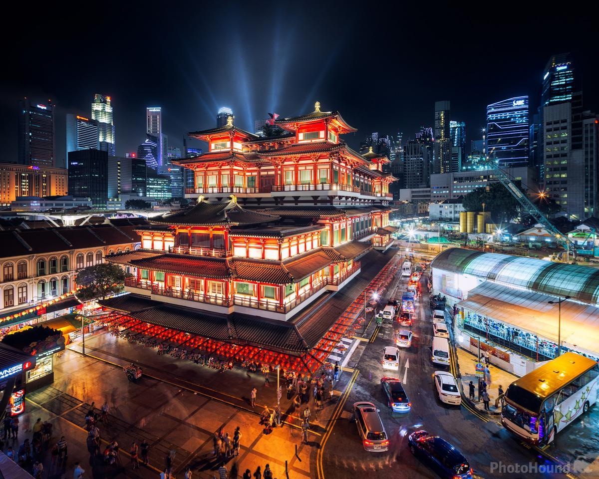 Image of Buddha Tooth Relic Temple - Elevated Viewpoint by Jon Chiang