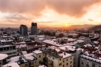 Slovenia images - Nebotičnik - city view