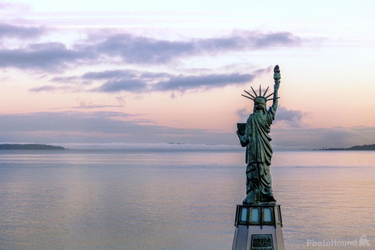 Image of The Statue of Liberty at Alki Beach Park by T. Kirkendall and V. Spring