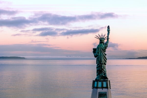 The Statue of Liberty at Alki Beach Park