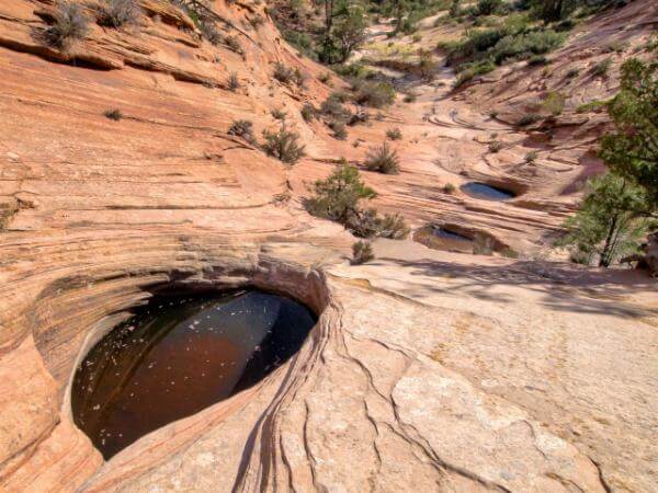 photo spots in Zion National Park - Many Pools