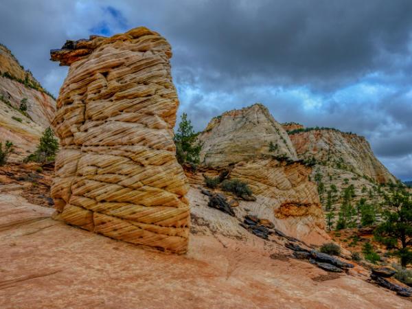 photos of Zion National Park & Surroundings - Checkerboard Mesa 