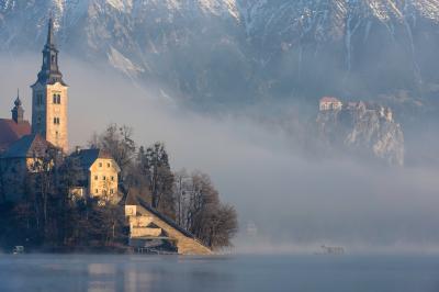 Slovenia photos - Bled Lakeside Bench
