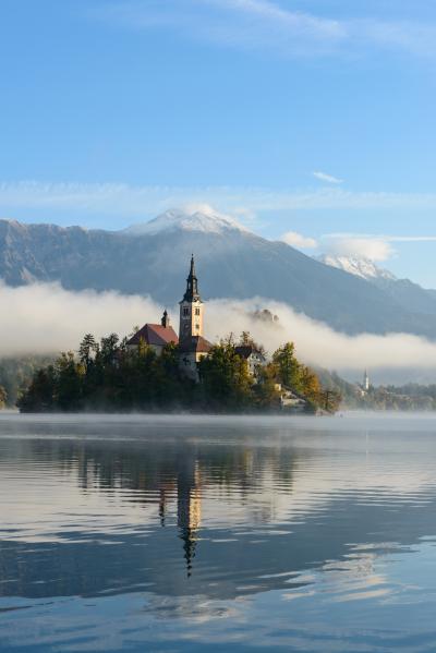 Slovenia images - Bled Lakeside Bench